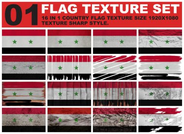 syria Flag texture set resolution 1920x1080 pixel 16 in 1