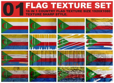  comoros Flag texture set resolution 1920x1080 pixel 16 in 1