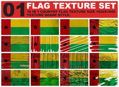 guinea bissau Flag texture set resolution 1920x1080 pixel 16 in  clipart