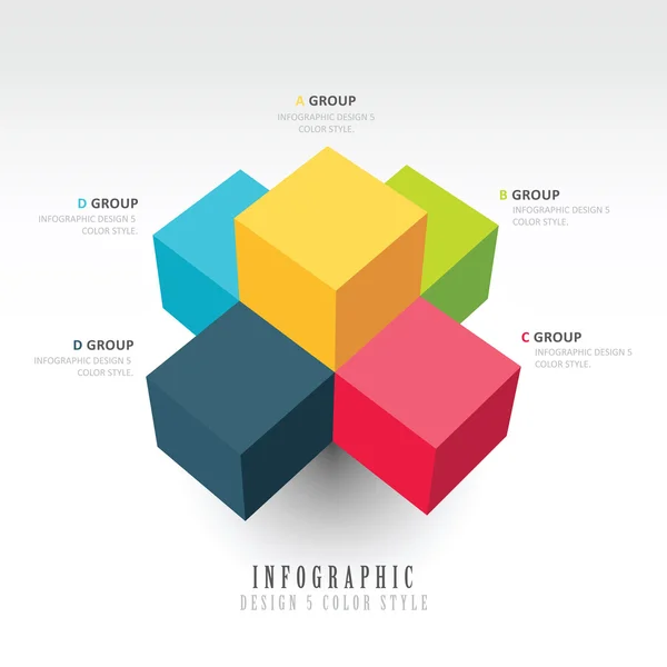 Modello infografico — Vettoriale Stock