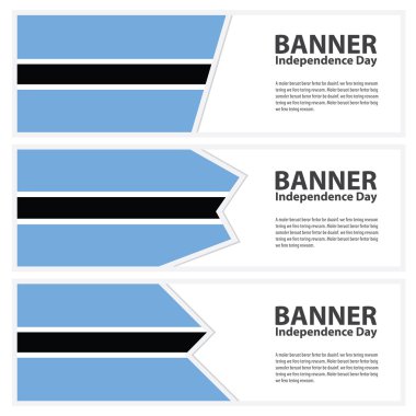 Botsvana bayrağı afiş koleksiyonu Bağımsızlık günü
