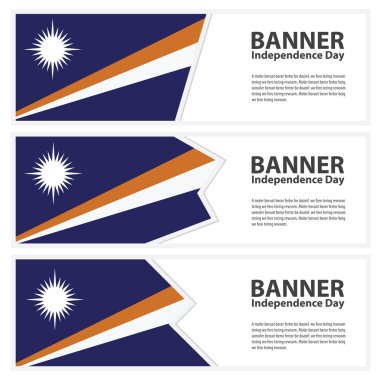 Marshall Adaları bayrak afiş koleksiyonu Bağımsızlık günü