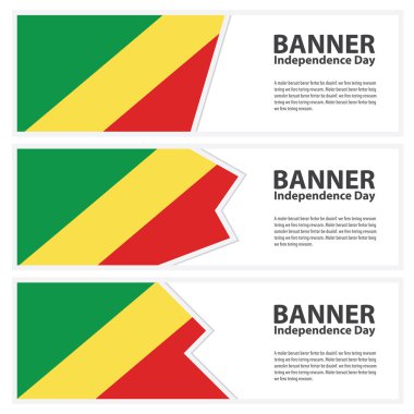 Kongo Cumhuriyeti bayrağı afiş koleksiyonu Bağımsızlık günü