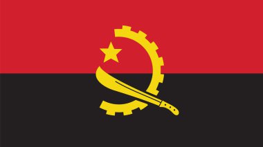 Bağımsızlık günü ve Infographic vektör illustra Angola bayrağı