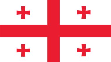 Bağımsızlık günü ve Infographic vektör illustr için Gürcistan bayrağı