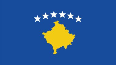 Bağımsızlık günü ve Infographic vektör illustra Kosova bayrağı
