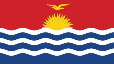 Bağımsızlık günü ve Infographic vektör illust Kiribati bayrağı