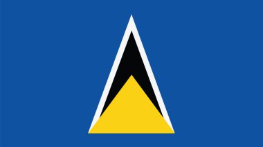 Bağımsızlık günü ve Infographic vektör illust St lucia bayrağı