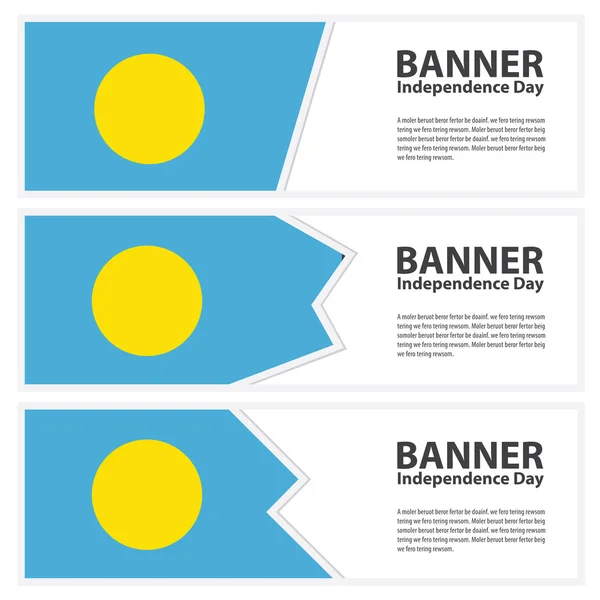 Vlag van Palau banners collectie Onafhankelijkheidsdag — Stockvector