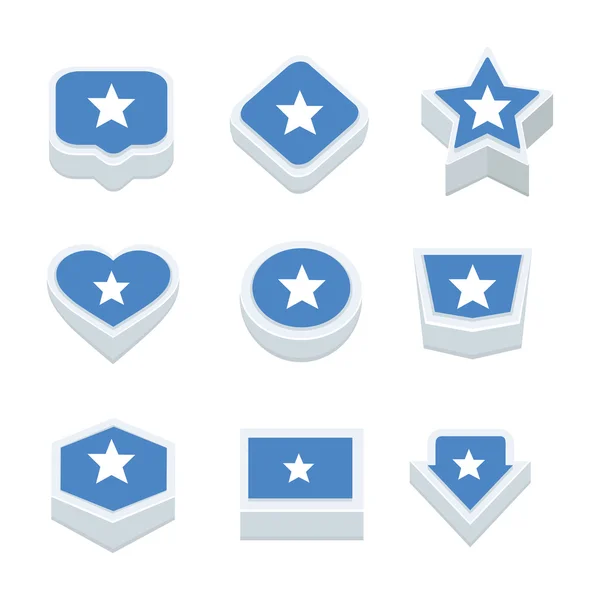 Somalia flags icons und button set neun stilrichtungen — Stockvektor