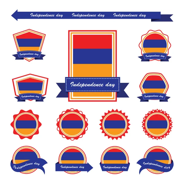 Armenia independência dia bandeiras infográfico design —  Vetores de Stock