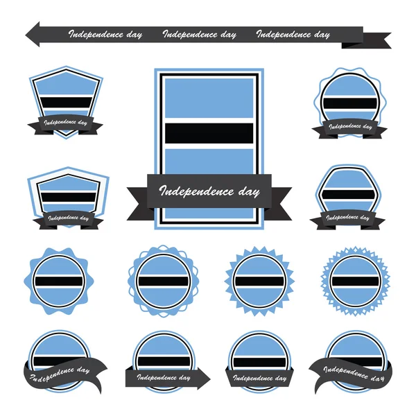 Botswana independência dia bandeiras design infográfico —  Vetores de Stock