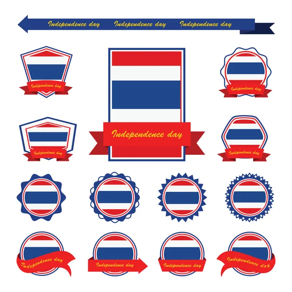 O dia da independência da Tailândia sinaliza design infográfico —  Vetores de Stock