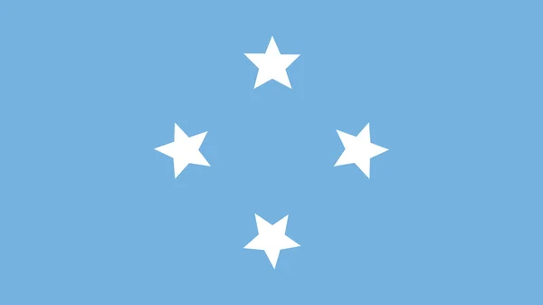 Micronésia Bandeira para o Dia da Independência e infográfico Vector illu —  Vetores de Stock