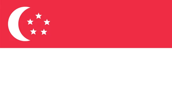 Singapore Flagge für den Unabhängigkeitstag und Infografik-Vektor illu — Stockvektor