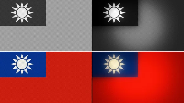 Taiwan flag baggrunde stilarter sæt - Stock-foto