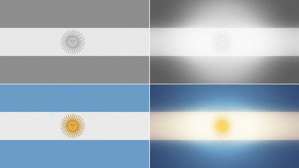 Bandeira argentina estilos de fundo definido — Fotografia de Stock