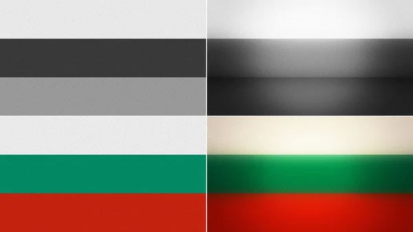 Bandeiras búlgaras estilos definidos — Fotografia de Stock