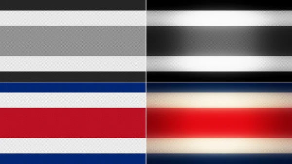 Costa rica flag backgrounds styles set — Stock Photo, Image