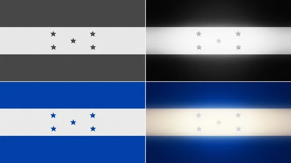 Honduras flag backgrounds styles set — Stock Photo, Image