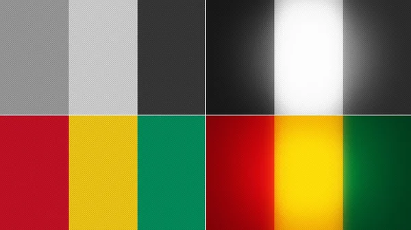 Sada styly pozadí vlajky Guineje — Stock fotografie
