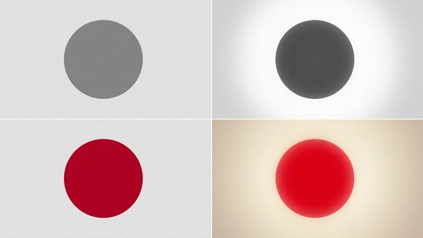 Набор стилей фона японского флага — стоковое фото
