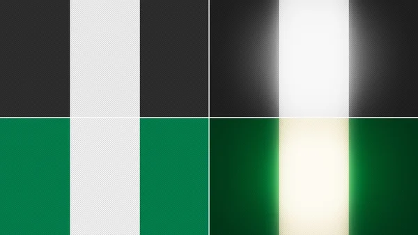 Nigeria bandiera sfondi stili set — Foto Stock