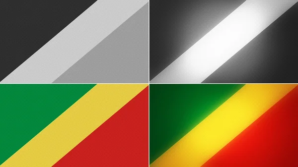 Köztársaság, a Kongói zászló hátterek stílusok beállítása — Stock Fotó
