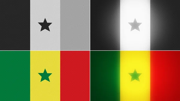 Senegal bandera fondos estilos conjunto — Foto de Stock