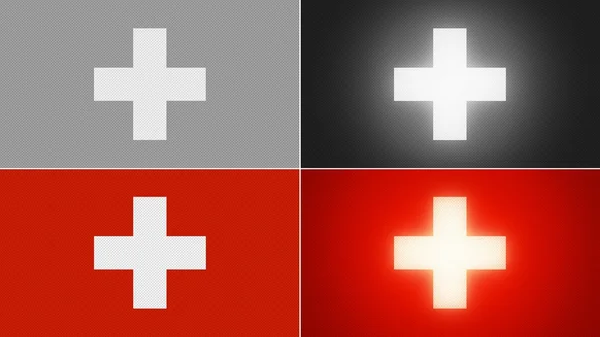 Suiza bandera fondos estilos conjunto — Foto de Stock