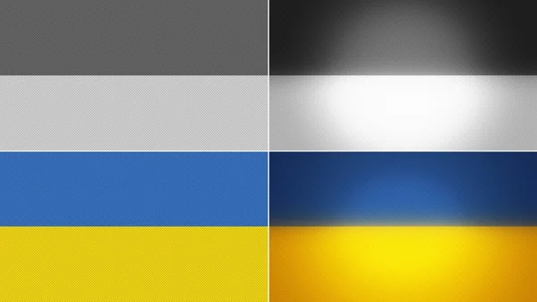 Bandeira ucraniana fundos estilos definidos — Fotografia de Stock