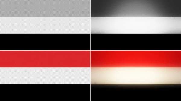 Yemen Flagge Hintergründe Stile gesetzt — Stockfoto