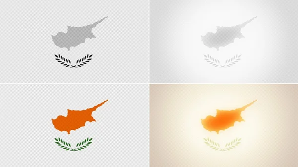 Flaga Cypru tło zestaw stylów — Zdjęcie stockowe