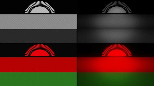 말라위 국기 배경 스타일 세트 — 스톡 사진