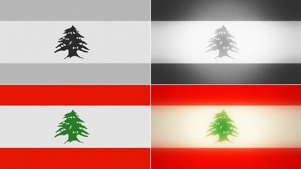 Lübnan Bayrağı arka plan stilleri ayarlı — Stok fotoğraf