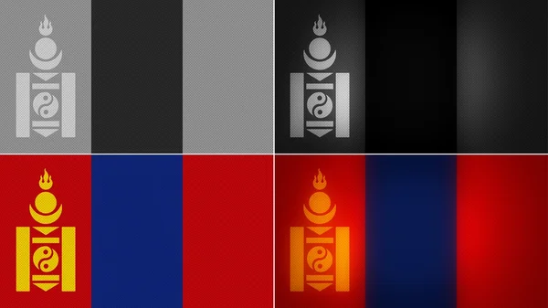 Mongolia  flag backgrounds styles set — Stock Photo, Image