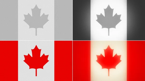 Canada flag backgrounds styles set — Stock Photo, Image