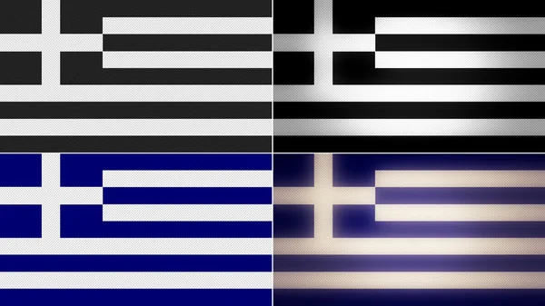 Yunanistan bayrağı arka plan stilleri ayarlı — Stok fotoğraf