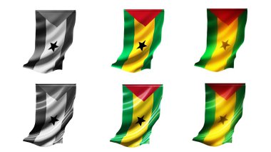 sao tome ve principe bayrakları sallayarak 6 1 dikey stilleri ayarlayın.