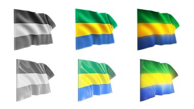 gabon bayrakları sallayarak 6 1 stilleri vuruk ayarla