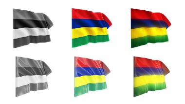 mauritius bayrakları sallayarak 6 1 stilleri vuruk ayarla