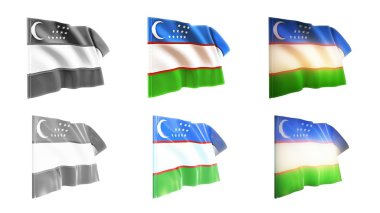 Özbekistan bayrakları sallayarak 6 1 stilleri vuruk ayarla