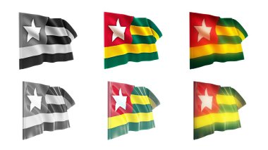 togo bayrakları sallayarak 6 1 stilleri vuruk ayarla
