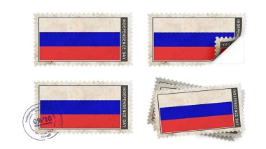 Bağımsızlık günü pul Rusya bayrağı