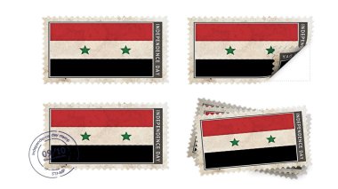 Suriye bayrağı üzerinde pul albümü Bağımsızlık günü