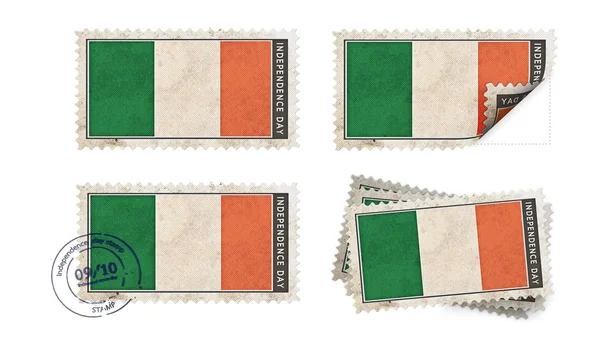 Bandeira da Irlanda no dia da independência do selo definido — Fotografia de Stock