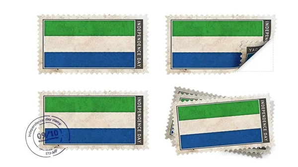 Bandera de Sierra Leona el día de la independencia del sello —  Fotos de Stock