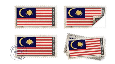 Bağımsızlık günü pul Malezya bayrağı