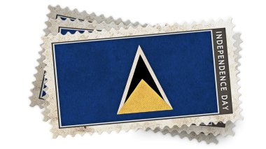 St lucia bayrağıdır damga Bağımsızlık günü yer paylaşımı