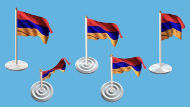 birden çok görünüm beyaz iğne ile Romanya bayrakları ayarlayın